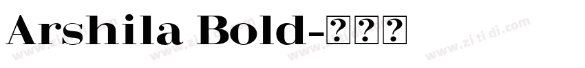 Arshila Bold字体转换